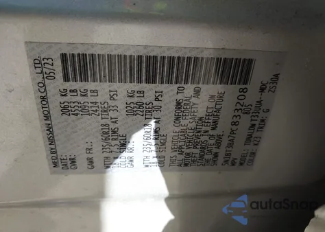 2023 Nissan Rogue Sv Fwd из США, поврежденный, VIN 5N1BT3BA7PC833208